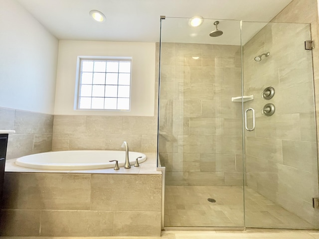 3237 Fennel Rd NE, Rio Rancho, NM 87144 - bathroom with a shower stall and a garden tub