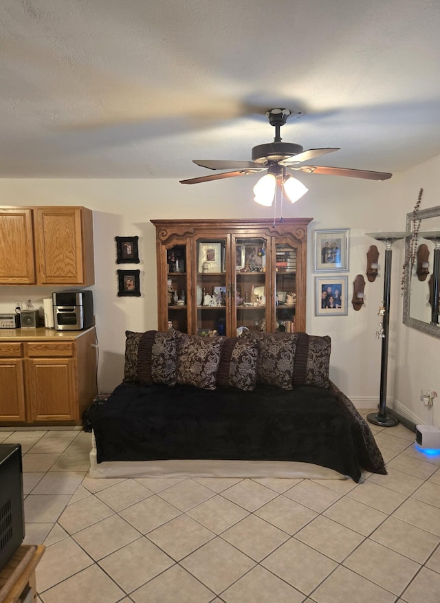 662 Avenida Perea, Bernalillo, NM 87004 - living area with ceiling fan and light tile patterned floors