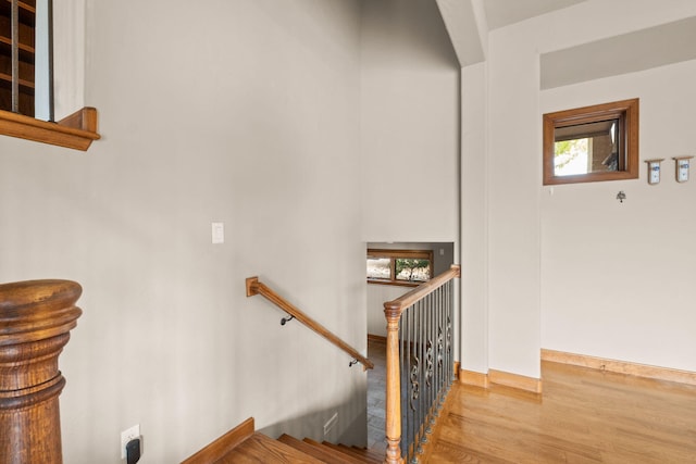 2632 Globe Ct NE, Rio Rancho, NM 87124 - stairway featuring wood finished floors