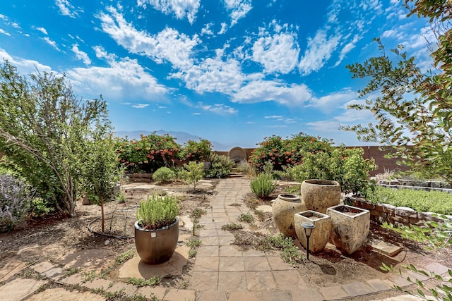 1128 San Augustin Dr, Bernalillo, NM 87004 - fenced backyard with a patio
