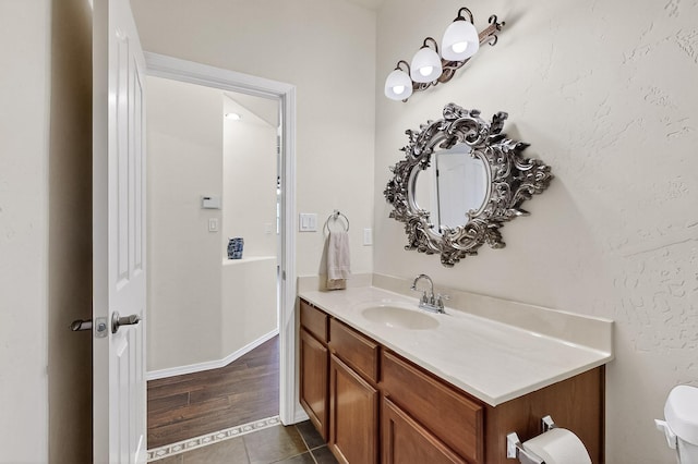 1128 San Augustin Dr, Bernalillo, NM 87004 - bathroom with vanity and tile patterned flooring