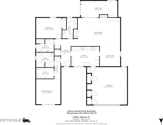 3244 La Ronda Pl NE, Albuquerque, NM 87110 - view of home floor plan