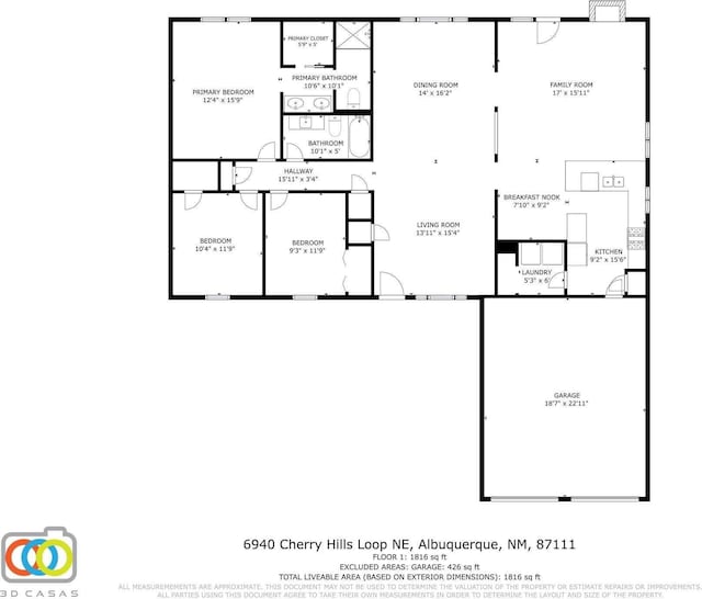 6940 Cherry Hills Loop NE, Albuquerque, NM 87111 - view of home floor plan