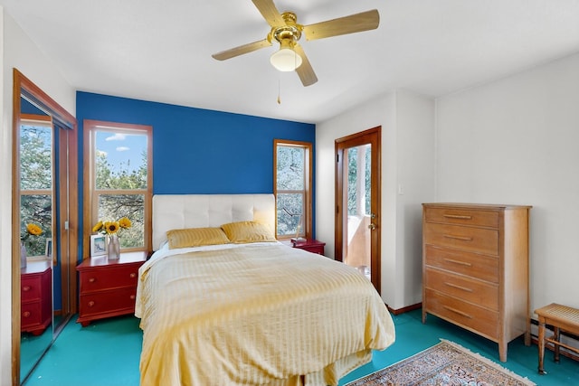 19 Villa Del Monte Loop, Tijeras, NM 87059 - bedroom with ceiling fan