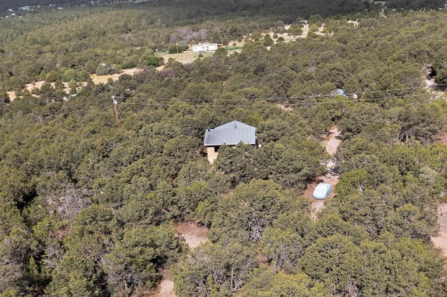 19 Villa Del Monte Loop, Tijeras, NM 87059 - aerial view of property and surrounding area with a heavily wooded area