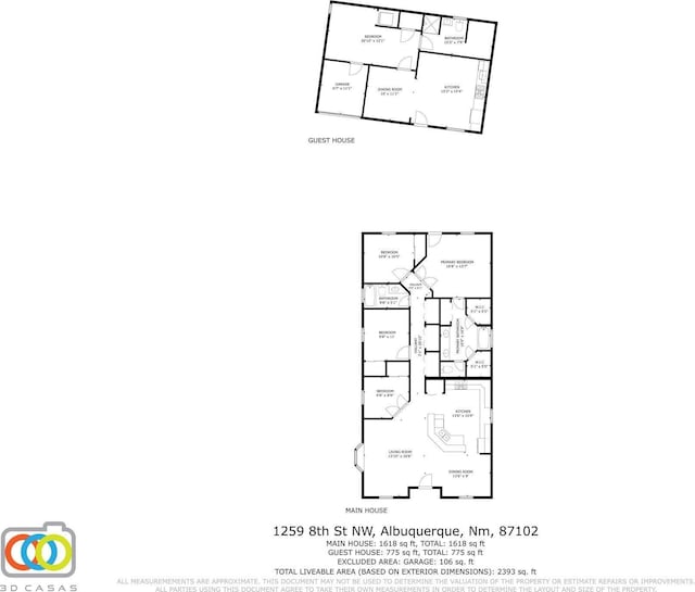 1259 8th St NW, Albuquerque, NM 87102 - view of property floor plan