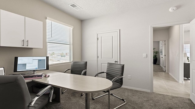 5627 Sagan Loop SE, Albuquerque, NM 87106 - office space with a textured ceiling, light tile patterned floors, and light carpet