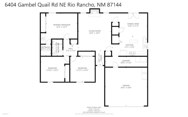 6404 Gambel Quail Rd NE, Rio Rancho, NM 87144 - view of home floor plan