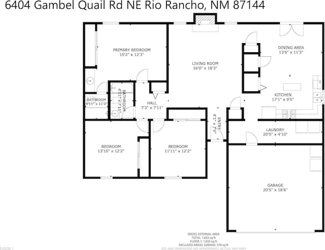 6404 Gambel Quail Rd NE, Rio Rancho, NM 87144 - view of floor plan / room layout