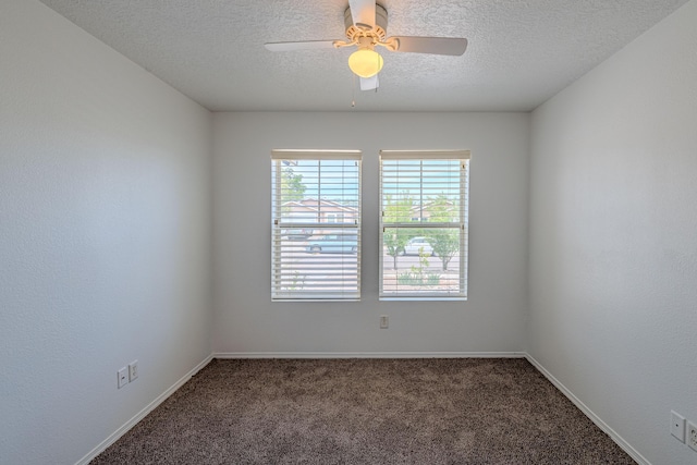 3742 Cattle Dr NE, Rio Rancho, NM 87144 - carpeted spare room with a textured ceiling and ceiling fan
