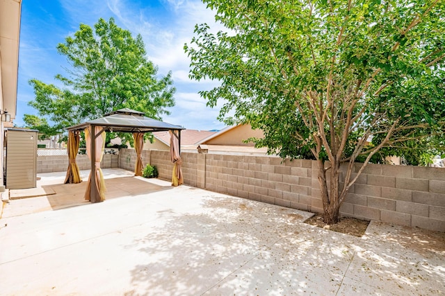 3742 Cattle Dr NE, Rio Rancho, NM 87144 - fenced backyard with a patio area and a gazebo