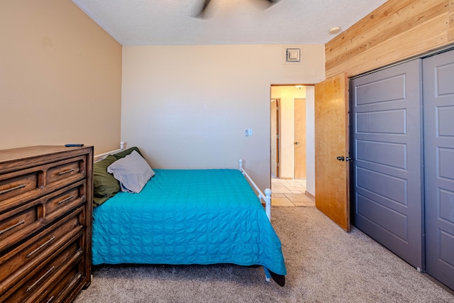 300 Thompson, Moriarty, NM 87035 - bedroom featuring carpet flooring and ceiling fan