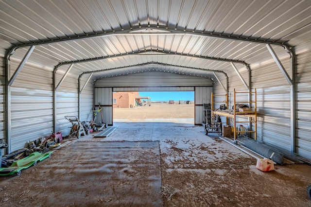 300 Thompson, Moriarty, NM 87035 - garage featuring metal wall