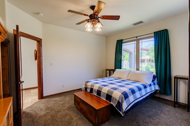 930 Titus Loop, Bosque Farms, NM 87068 - bedroom featuring carpet flooring and ceiling fan