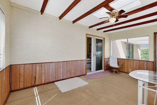 8804 San Francisco Rd NE, Albuquerque, NM 87109 - sunroom / solarium featuring beamed ceiling and a skylight