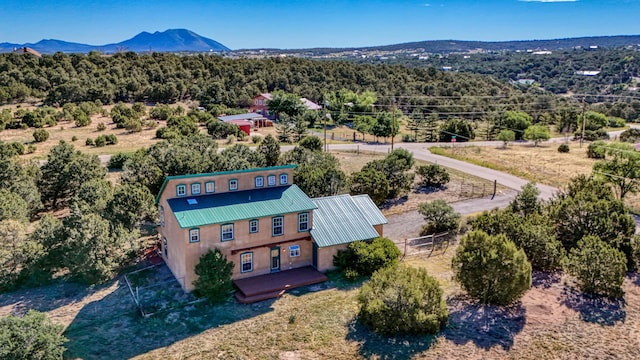 10 Quail Run Rd, Tijeras, NM 87059 - aerial view of property and surrounding area with mountains