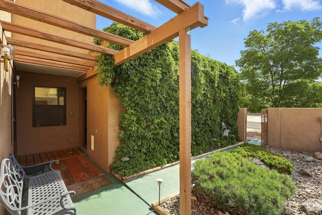 11213 Paseo Del Oso, Albuquerque, NM 87111 - view of patio / terrace with a pergola