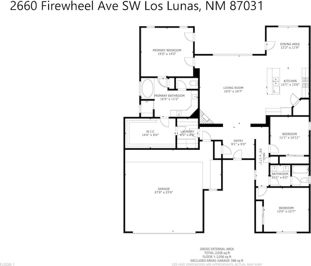 2660 Firewheel Ave SW, Los Lunas, NM 87031 - view of property floor plan