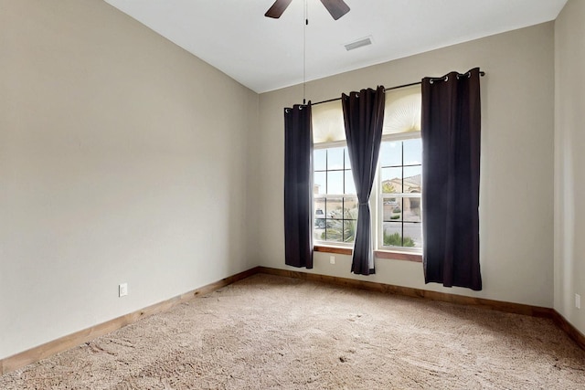 2413 Desert View Rd NE, Rio Rancho, NM 87144 - carpeted empty room featuring ceiling fan and vaulted ceiling