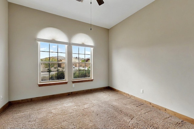 2413 Desert View Rd NE, Rio Rancho, NM 87144 - carpeted empty room featuring baseboards and a ceiling fan