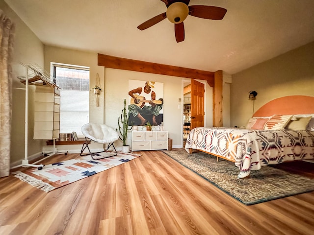 23 Cooper Rd, Cedar Crest, NM 87008 - bedroom featuring wood finished floors and a ceiling fan