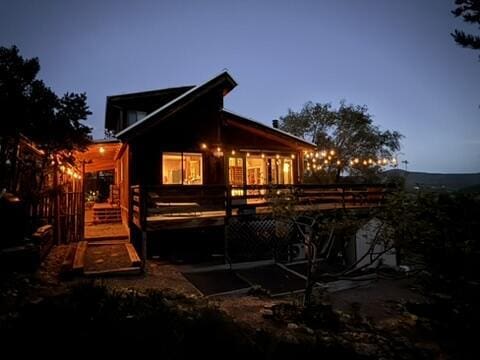23 Cooper Rd, Cedar Crest, NM 87008 - back of house featuring a wooden deck