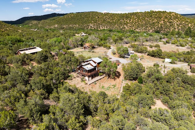 23 Cooper Rd, Cedar Crest, NM 87008 - bird's eye view of a heavily wooded area and a mountain backdrop