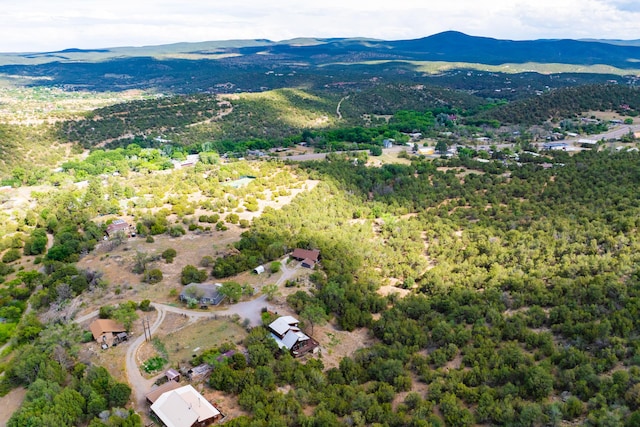 23 Cooper Rd, Cedar Crest, NM 87008 - aerial view of a mountain backdrop and a heavily wooded area