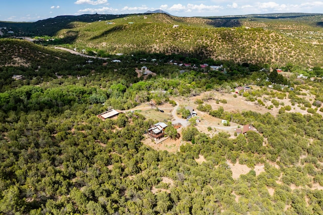 23 Cooper Rd, Cedar Crest, NM 87008 - aerial overview of property's location with mountains and a heavily wooded area
