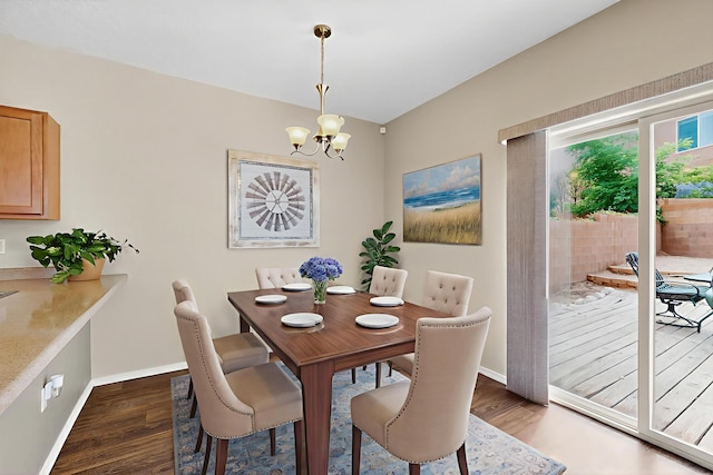 2353 Cortina Loop SE, Rio Rancho, NM 87124 - dining room with wood finished floors and a chandelier