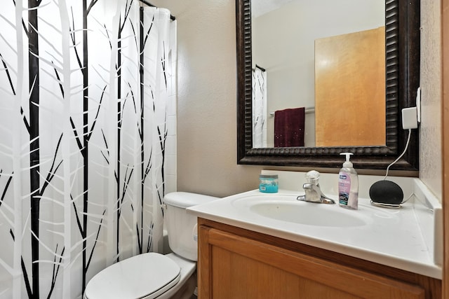 8500 Clarks Fork Rd NW, Albuquerque, NM 87120 - bathroom featuring vanity, a shower with curtain, and a textured wall