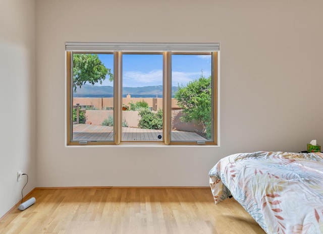 31 Wind Rd NW, Albuquerque, NM 87120 - bedroom featuring light wood finished floors and a mountain view