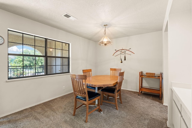 805 Country Club Dr SE Unit G2, Rio Rancho, NM 87124 - dining room with carpet flooring and a textured ceiling