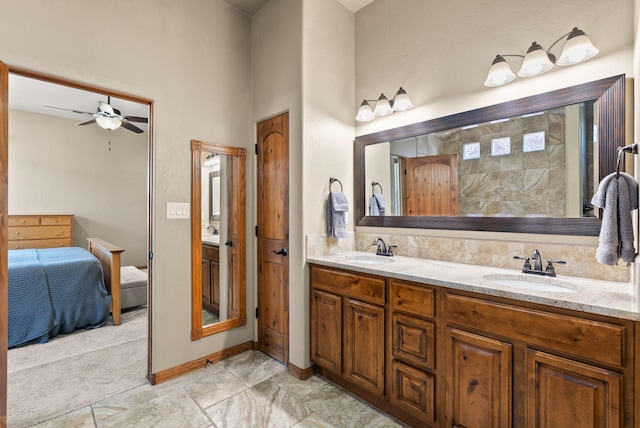 9844 Cameron St NW, Albuquerque, NM 87114 - full bath featuring double vanity, ensuite bathroom, and a ceiling fan