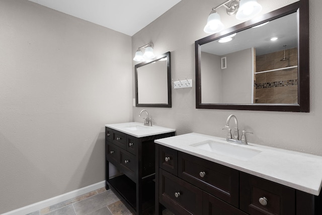 40 Mulberry Loop, Cedar Crest, NM 87008 - full bath featuring two vanities and a tile shower