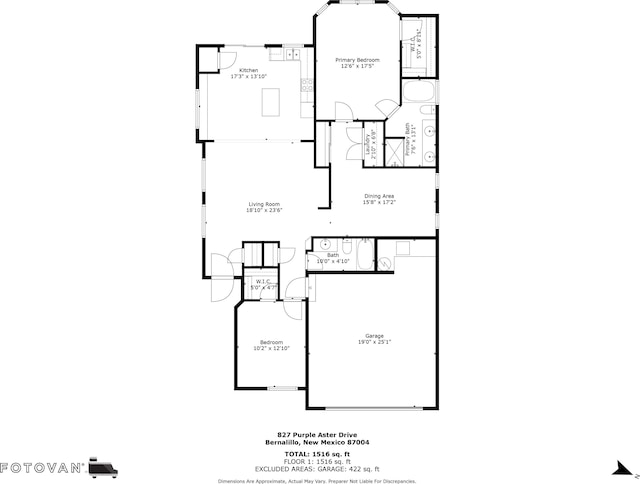 827 Purple Aster Dr, Bernalillo, NM 87004 - view of floor plan / room layout