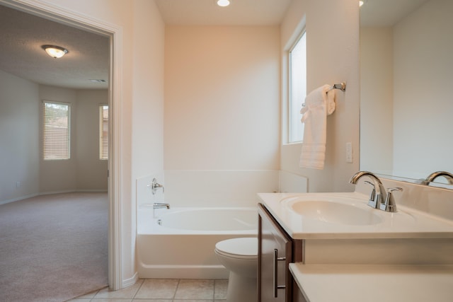 827 Purple Aster Dr, Bernalillo, NM 87004 - full bath featuring vanity, a garden tub, and tile patterned flooring