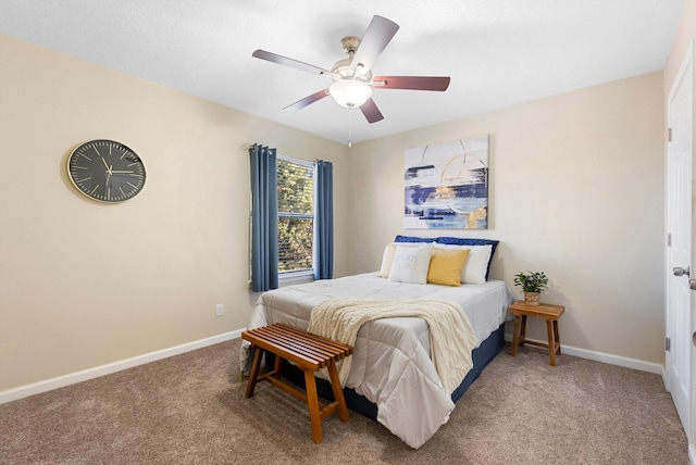 4432 La Paloma Rd NW, Albuquerque, NM 87120 - carpeted bedroom featuring baseboards and ceiling fan