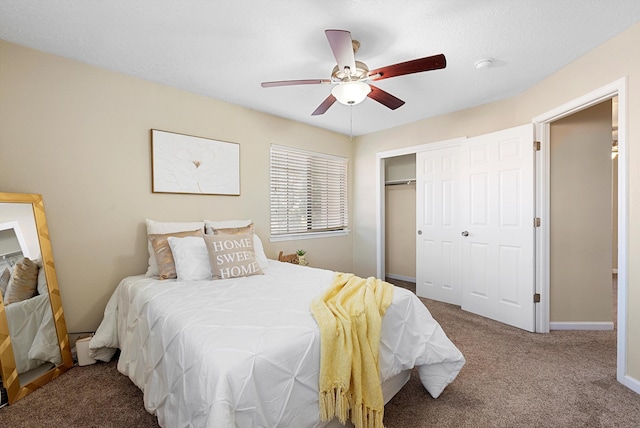 4432 La Paloma Rd NW, Albuquerque, NM 87120 - carpeted bedroom with a closet and a ceiling fan