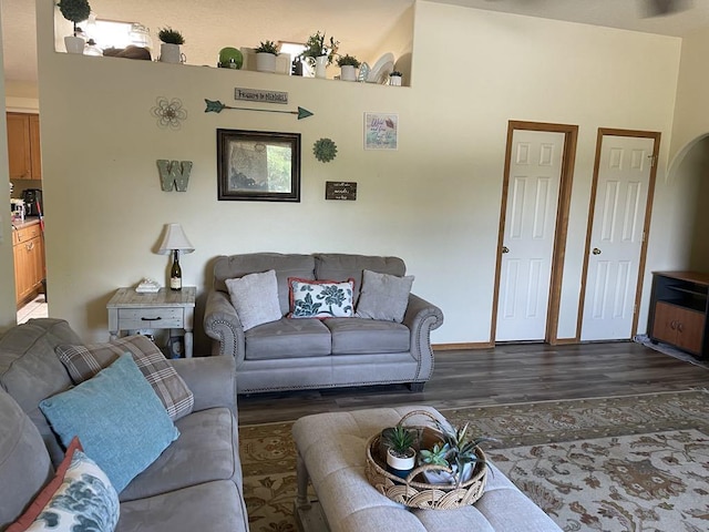 34358 US Highway 285, Ojo Caliente, NM 87549 - living area with dark wood finished floors and baseboards