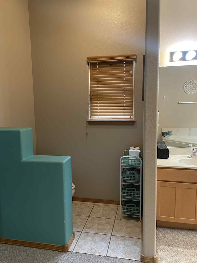 34358 US Highway 285, Ojo Caliente, NM 87549 - bathroom with vanity and tile patterned flooring