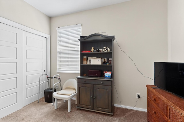 4276 Crowned Eagle Loop NE, Rio Rancho, NM 87144 - living area with dark colored carpet and baseboards