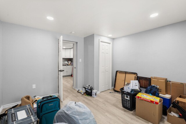 2024 Hinkle St SE, Albuquerque, NM 87102 - interior space with light wood-type flooring and recessed lighting