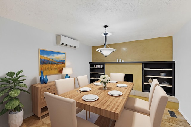 12208 Phoenix Ave NE, Albuquerque, NM 87112 - dining area with a wall unit AC and a textured ceiling