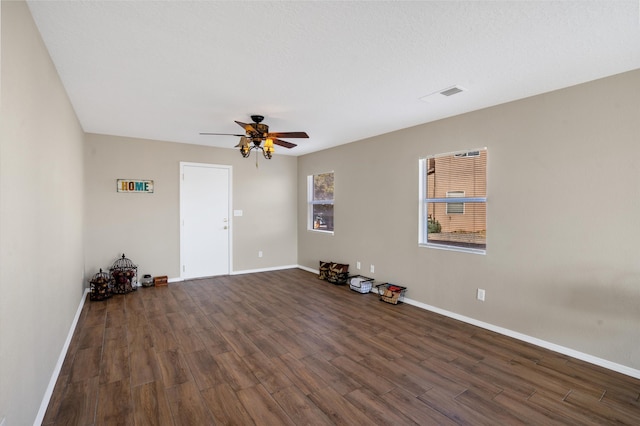 5478 Salem Ct NE, Rio Rancho, NM 87144 - spare room with dark wood-style flooring and a ceiling fan