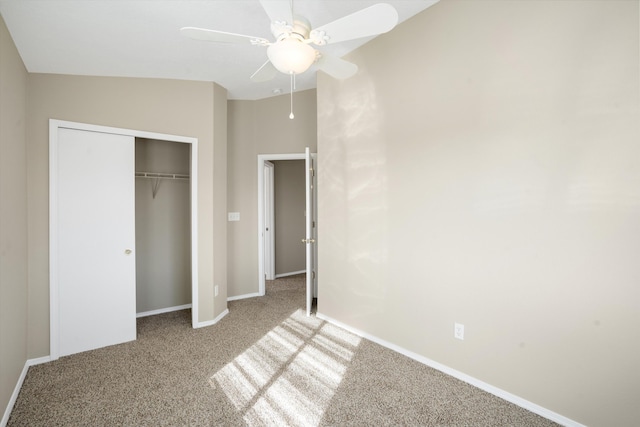 5478 Salem Ct NE, Rio Rancho, NM 87144 - unfurnished bedroom with carpet, a closet, and a ceiling fan