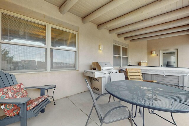 39 Pine Rd, Placitas, NM 87043 - view of patio / terrace with area for grilling and outdoor dining area