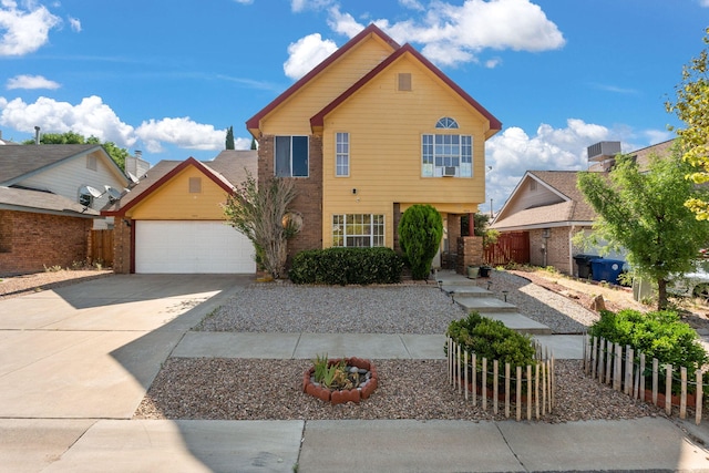 7824 Snowberry St NW, Albuquerque, NM 87120 - traditional-style home with an attached garage, driveway, and brick siding