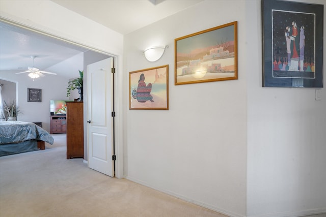 1417 Montiano Loop SE, Rio Rancho, NM 87124 - hall with light colored carpet and lofted ceiling