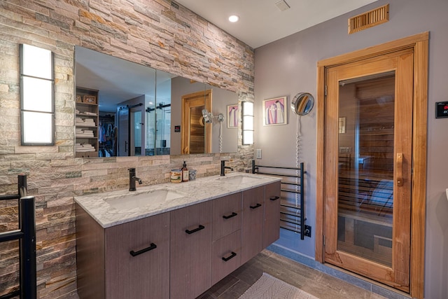 15 Sunset Blvd, Placitas, NM 87043 - bathroom featuring double vanity